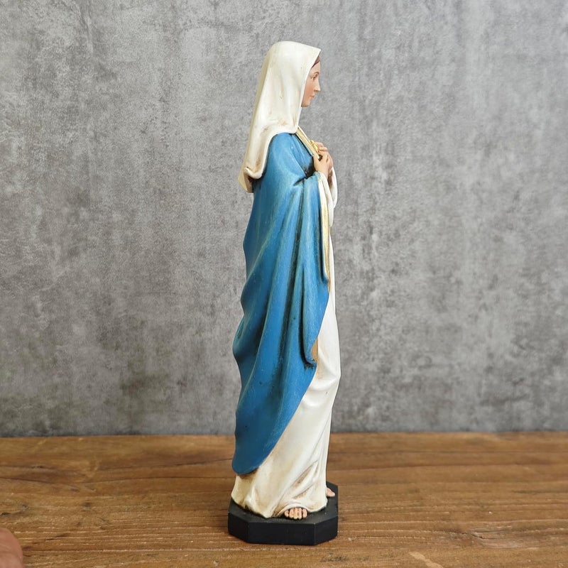 BC BUILDCLASSIC BC Catholic Immaculate Heart of Mary Figure, 6" H Blessed Holy Mother Virgin Mary Statue for Home, Religious Gifts to Mom，Devout Home Decor Classical Renaissance Sculpture Handpainted by Buildclassic - Image 2
